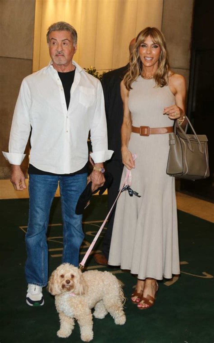 Sylvester Stallone Poses With Jennifer Flavin