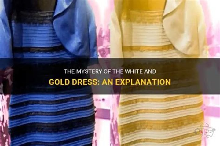 the dress gold and white