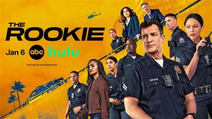 THE ROOKIE - ABC's "The Rookie" stars Richard T. Jones as Sergeant Wade Grey, Alyssa Diaz as Angela Lopez, Nathan Fillion as John Nolan, Eric Winter as Tim Bradford, Melissa O'Neil as Lucy Chen, and Titus Makin Jr. as Jackson West. (ABC/Andrew Eccles)
