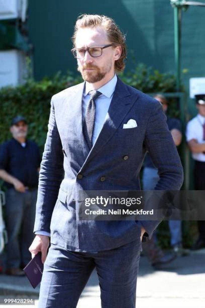 Tom Hiddleston arrives at Wimbledon on day thirteen, Gentlemen's Final day Wimbledon Championships 2019, Day Thirteen, Gentlemens Final, All England Lawn Tennis & Croquet Club, Church Rd, London, United Kingdom - 14th July 2019