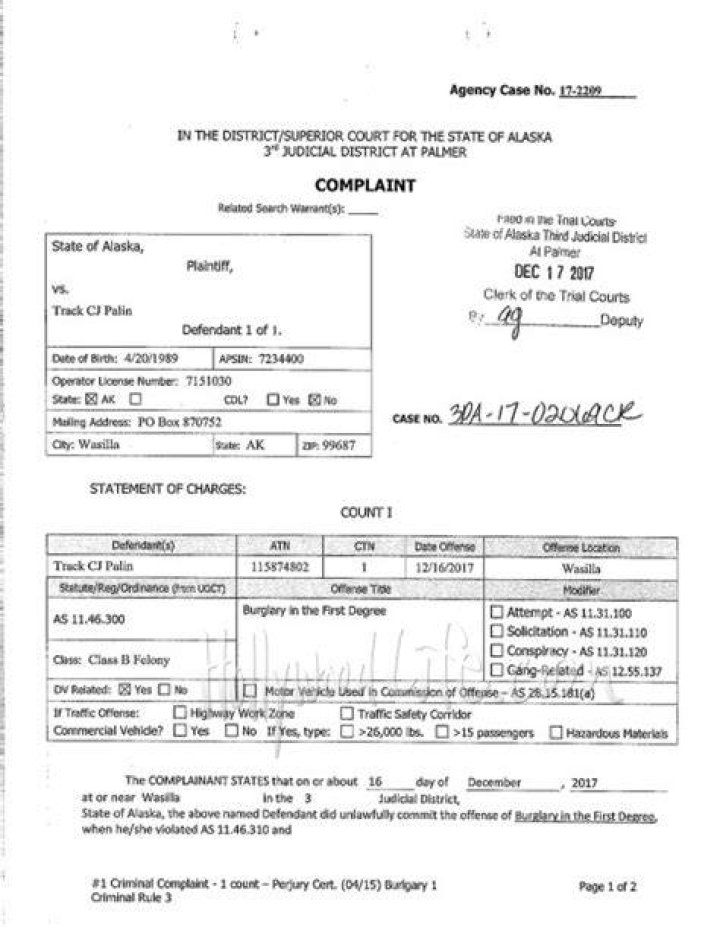 Track Palin Court Documents