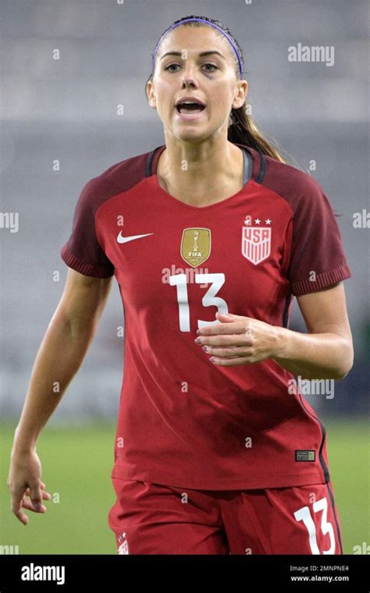 United States forward Alex Morgan is introduced during a send-off ceremony ahead of the FIFA Women's World Cup after an international friendly soccer match against Mexico, in Harrison, N.J. The U.S. won 3-0 Mexico US Soccer, Harrison, USA - 26 May 2019