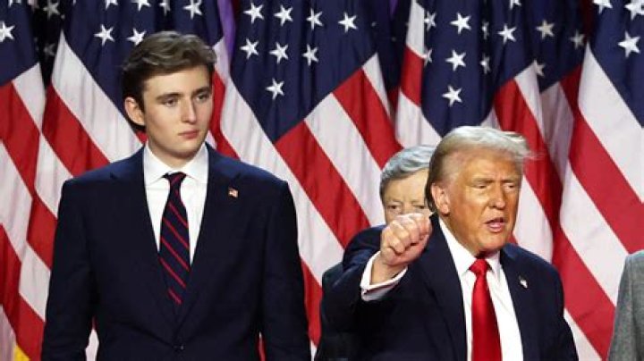 US President Donald Trump, Barron Trump and First Lady Melania Trump, return from their summer vacation to their New Jersey home and golf resort in Bedminster NJ. The Presidents son, Barron now towers over his father US President Donald Trump returns to the White House, Washington DC, USA - 18 Aug 2019