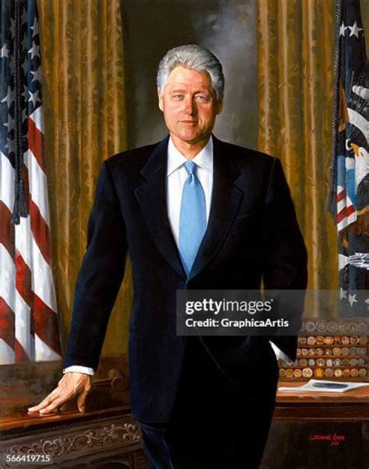 U.S. President William J. CLINTON gives his Inaugural Address after his 1997 Swearing-in Ceremony at the West Front of the Capitol, Washington DC, 20 January 1997 Art - various