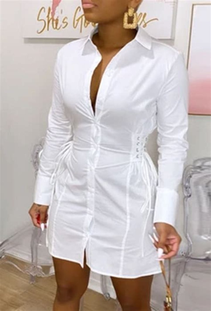 white shirt dress