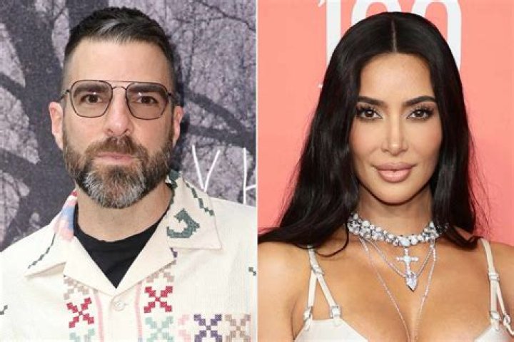 Zachary Quinto and Kim Kardashian