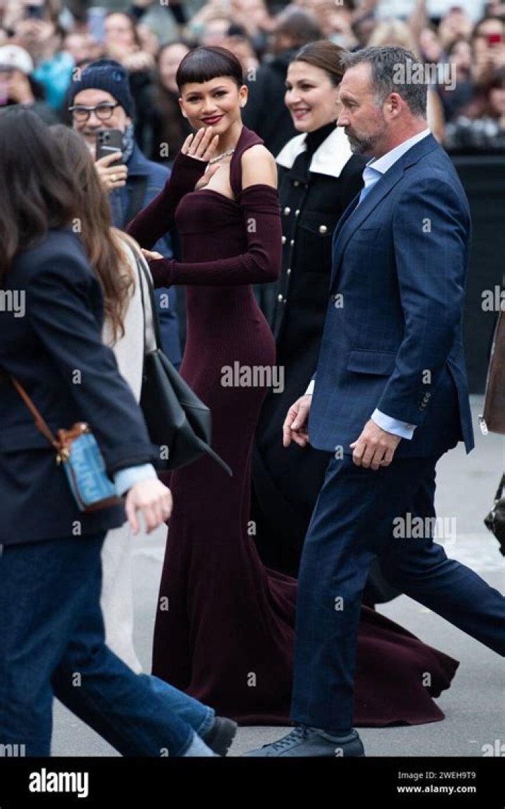 Zendaya attending the Fendi Haute Couture Spring/Summer 2024 show as part of Paris Fashion Week on January 25, 2024 in Paris, France. Fendi show, Outside Arrivals, Haute Couture Fashion Week, Paris, France - 25 Jan 2024