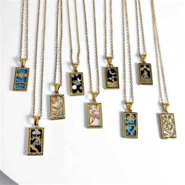 Zodiac Tarot Card Pendant Necklace