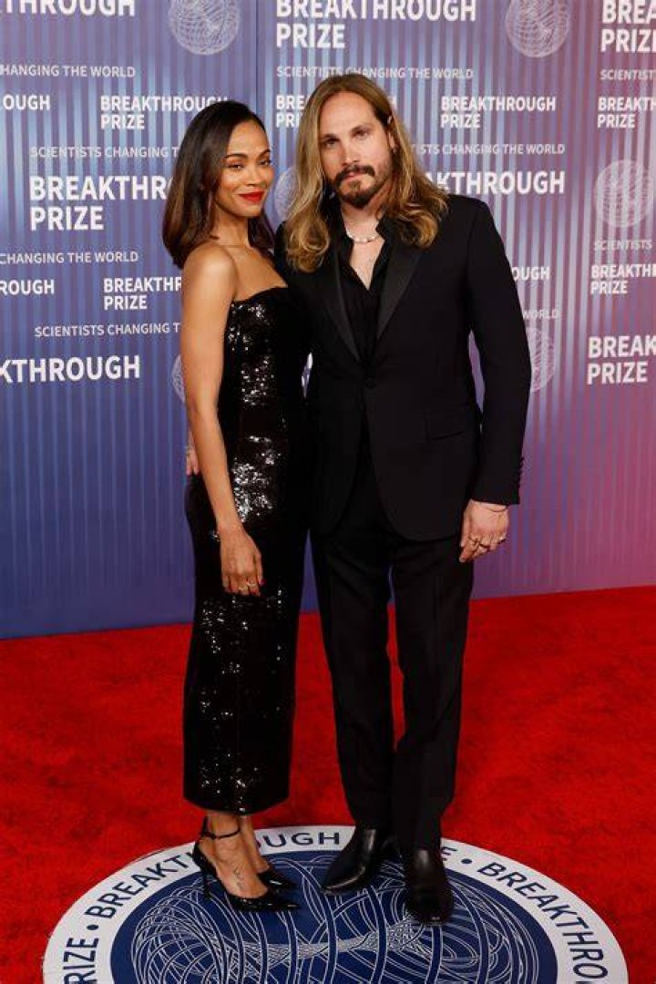 Zoe Saldana and Marco Perego at the LACMA Art and Film Gala